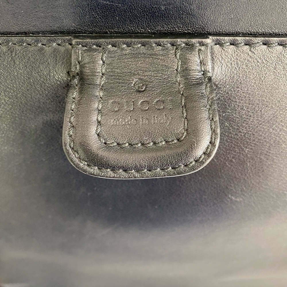 Black Gucci Bamboo Handle Purse - Picture 9 of 15